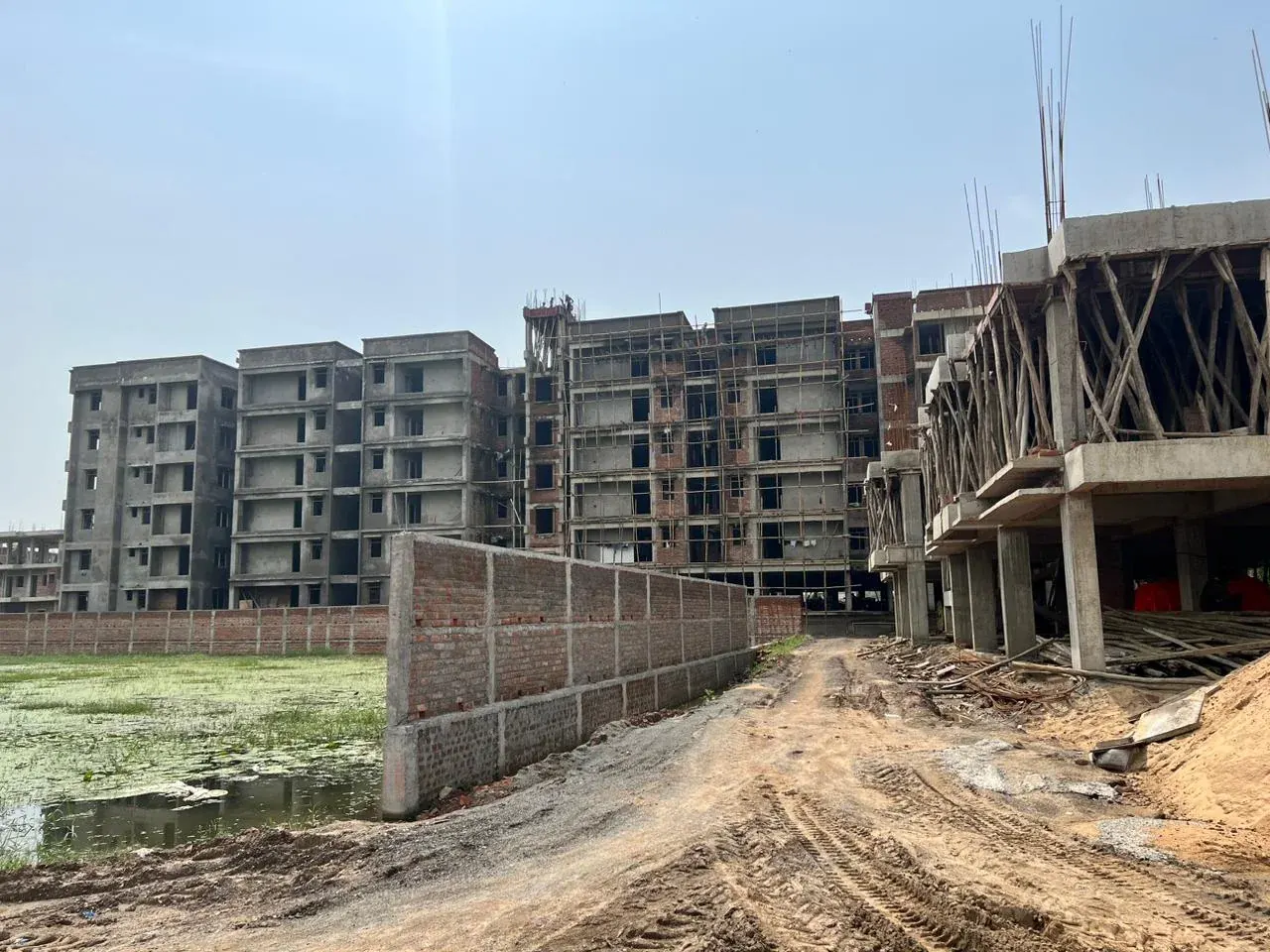 Residential building blocks under construction